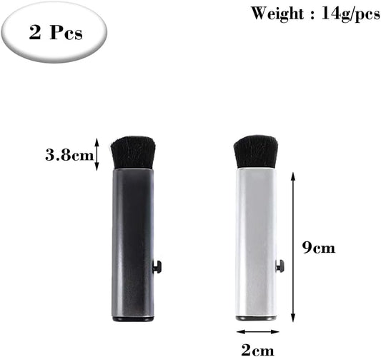 2 PACK! Retractable Keyboard Cleaning Brush Computer Cleaning Tool Dust Removal Brush for Desktop Table