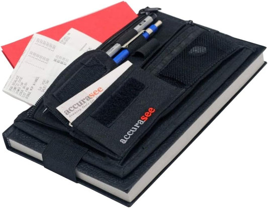 Accurasee Sketch Caddie for Artist - Art Supply Carrier with Elastic Band Attachment for Portfolio Sketch Book, Art Binder, Notebook, Art Organizer