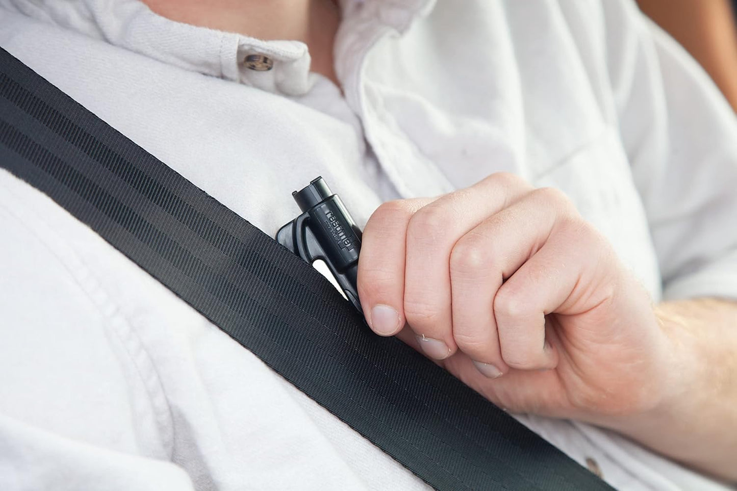 the Original Keychain Car Escape Tool, Made in USA, Unisex-Adult, (Black), Single Pack (01.100.01)