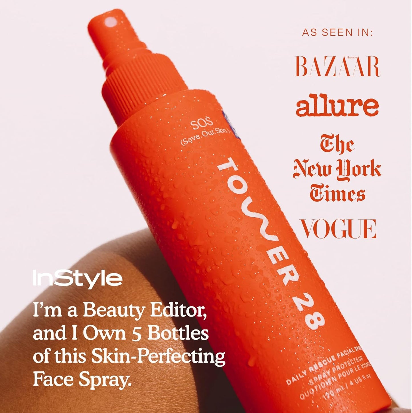 πΏ Tower 28 SOS Daily Rescue Facial Spray β Skin-Calming, Redness-Reducing Mist for a Clearer Complexion
