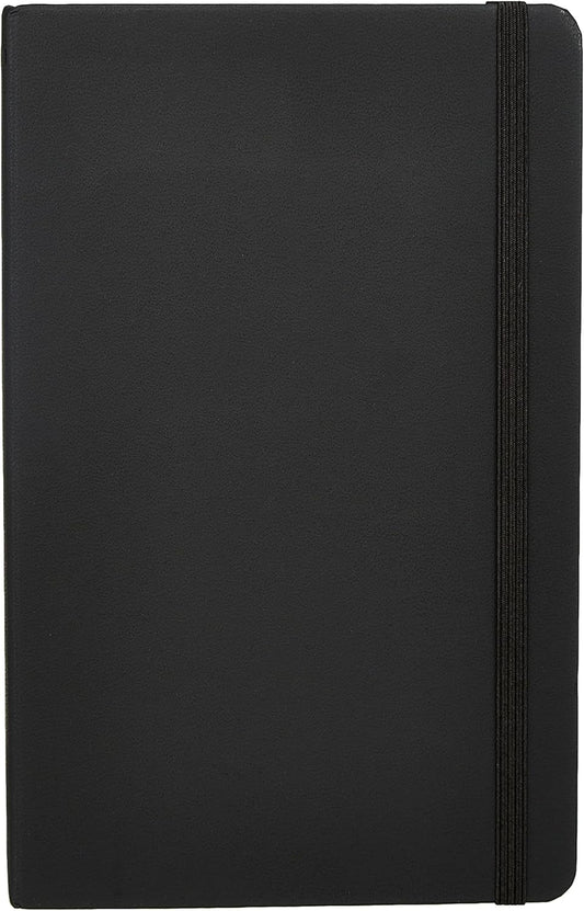 Amazon Basics Classic Grid Notebook, Graph Ruled, 240 Pages, Black, Hardcover, 5 X 8.25-Inch