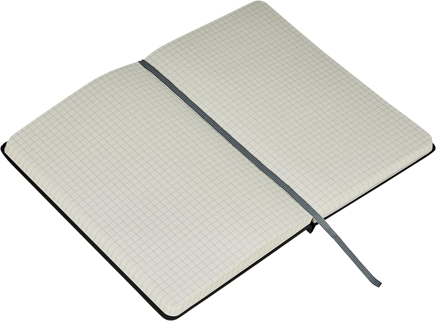 Amazon Basics Classic Grid Notebook, Graph Ruled, 240 Pages, Black, Hardcover, 5 X 8.25-Inch