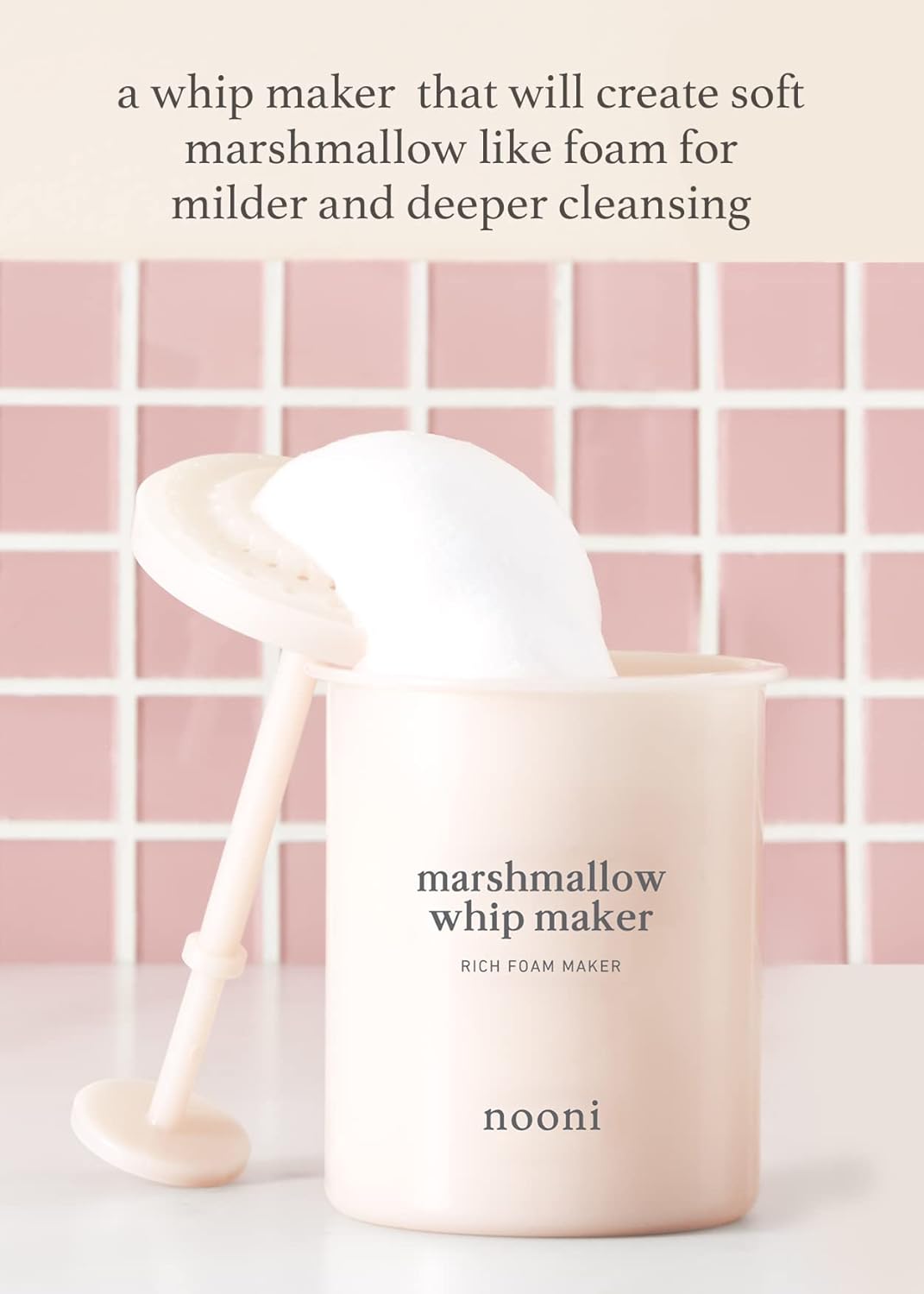 🫧 NOONI Marshmallow Whip Maker – Ultra-Rich Foaming Cleanser Booster for Deep Pore Cleansing