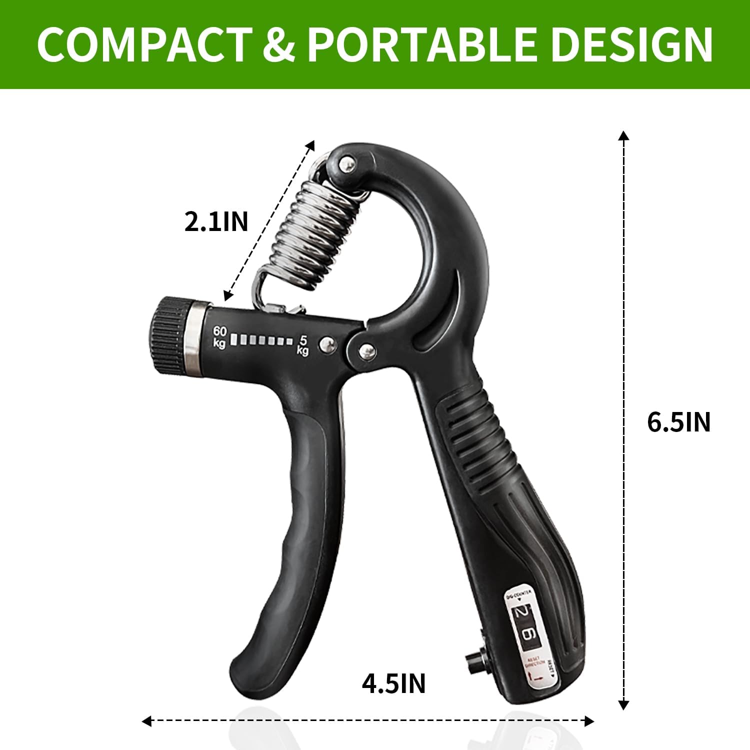 Hand Grip Strengthener, Grip Strength Trainer, 22-132 Lbs Adjustable Resistance Forearm Exerciser Workout for Rehabilitation Athletes Climbers Musicians