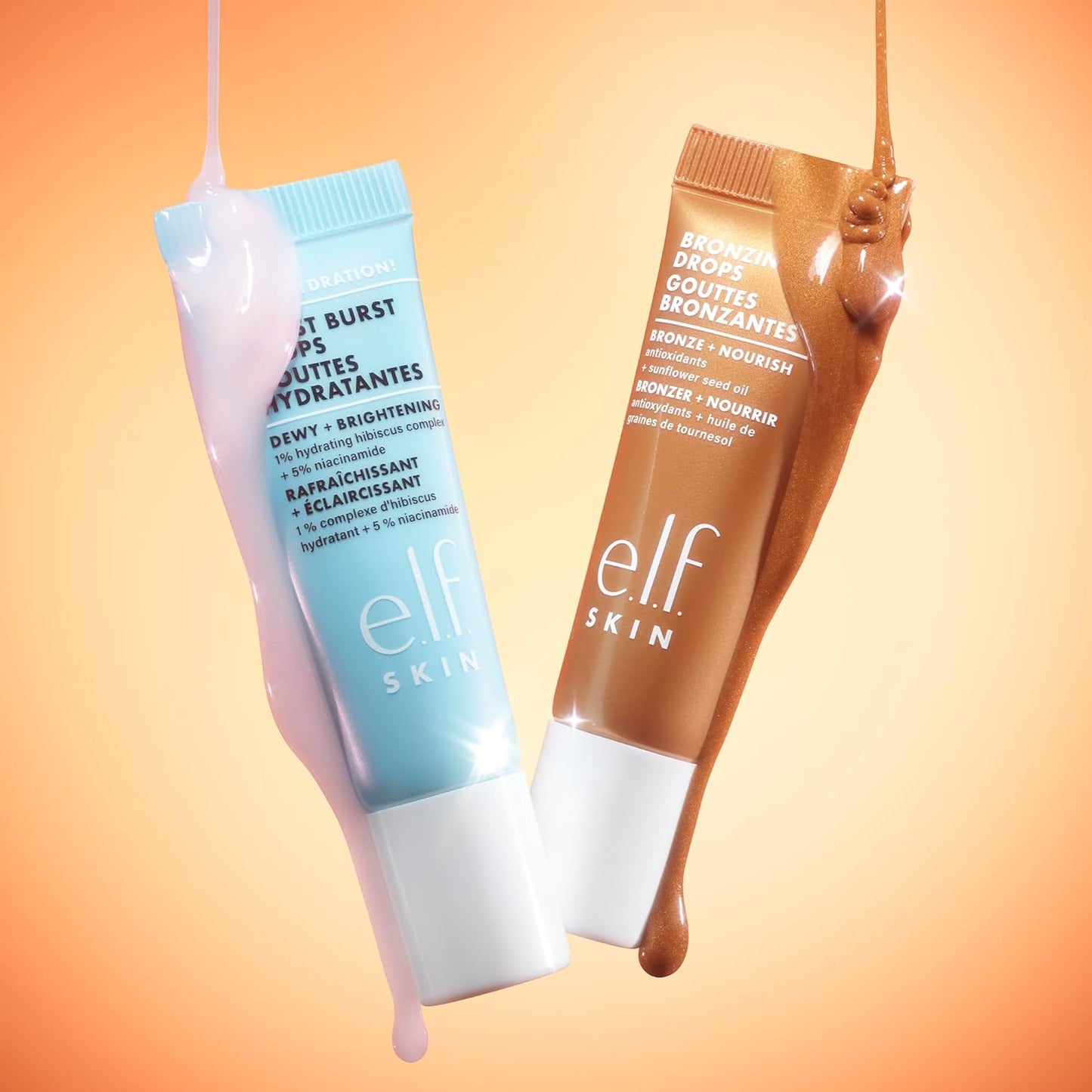 ☀️ E.L.F. SKIN The Hottest Drops Duo – Hydrating & Bronzing Drops for a Dewy, Sun-Kissed Glow