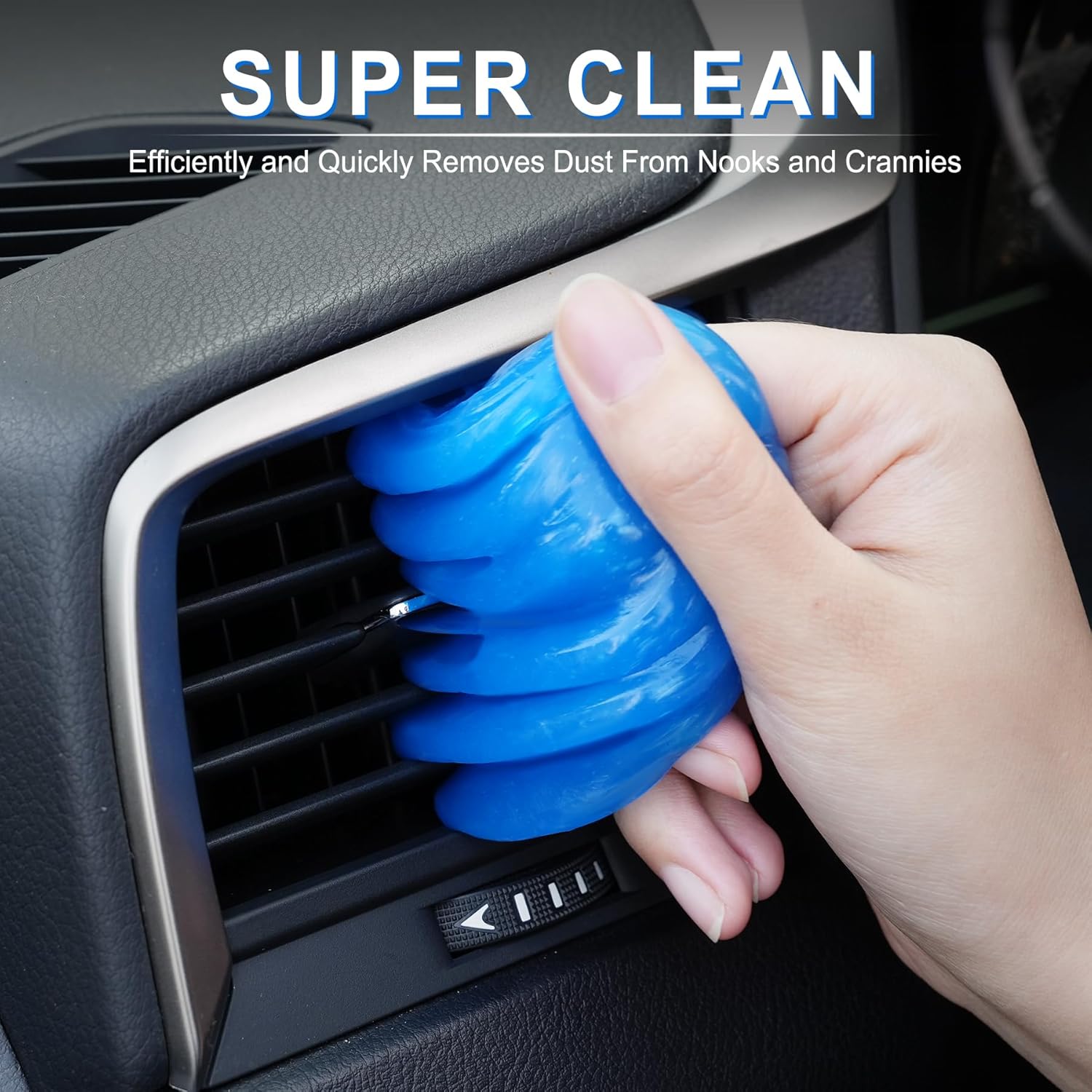 Car Cleaning Gel Detailing Putty,Automotive Interior Cleaning Slime,Car Vent Cleaning Kit for Car and Keyboard,Putty Cleaning Car Accessories Blue