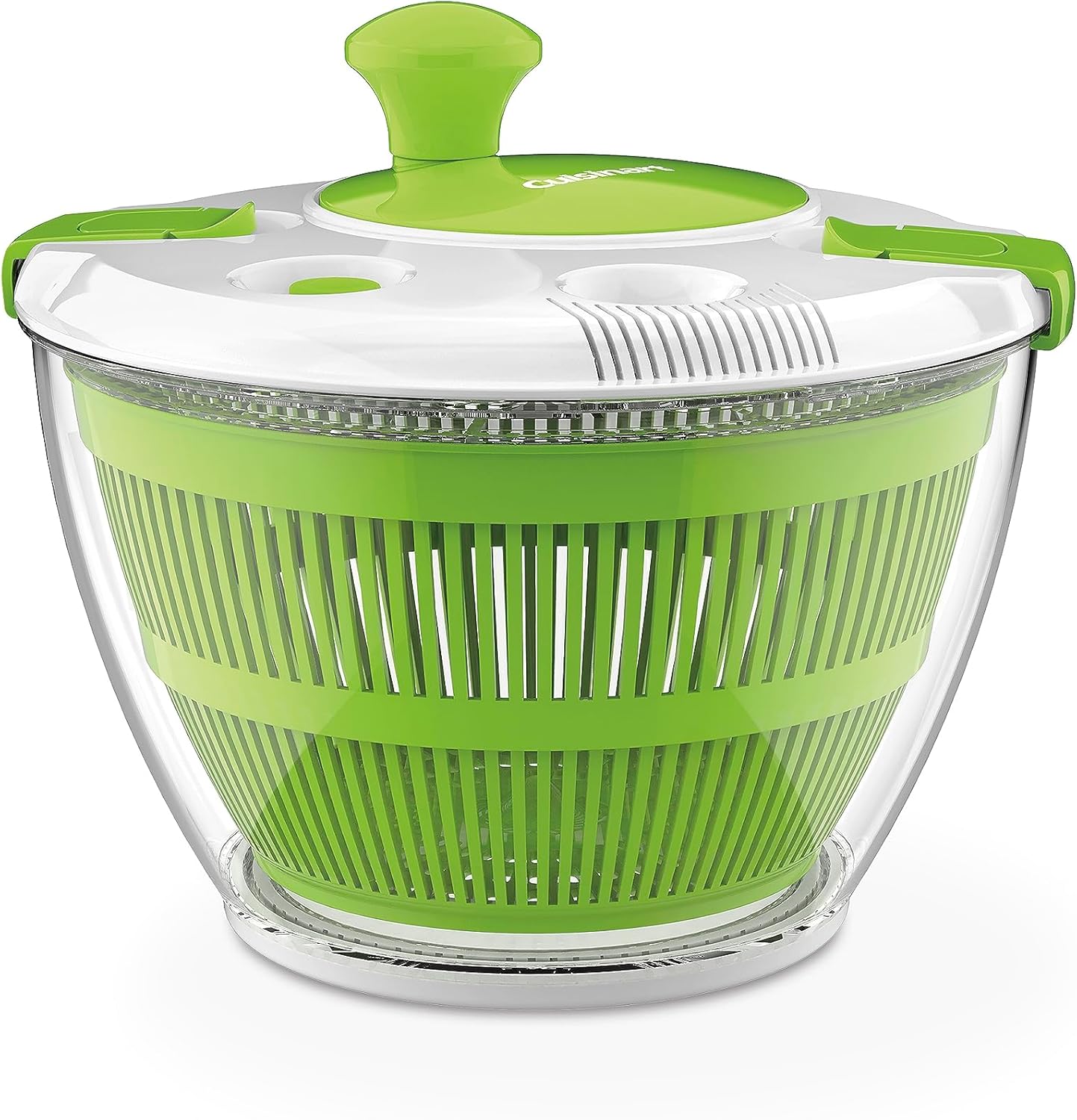 Large Spin Stop Salad Spinner- Wash, Spin & Dry Salad Greens, Fruits & Vegetables, 5Qt, CTG-00-SAS1