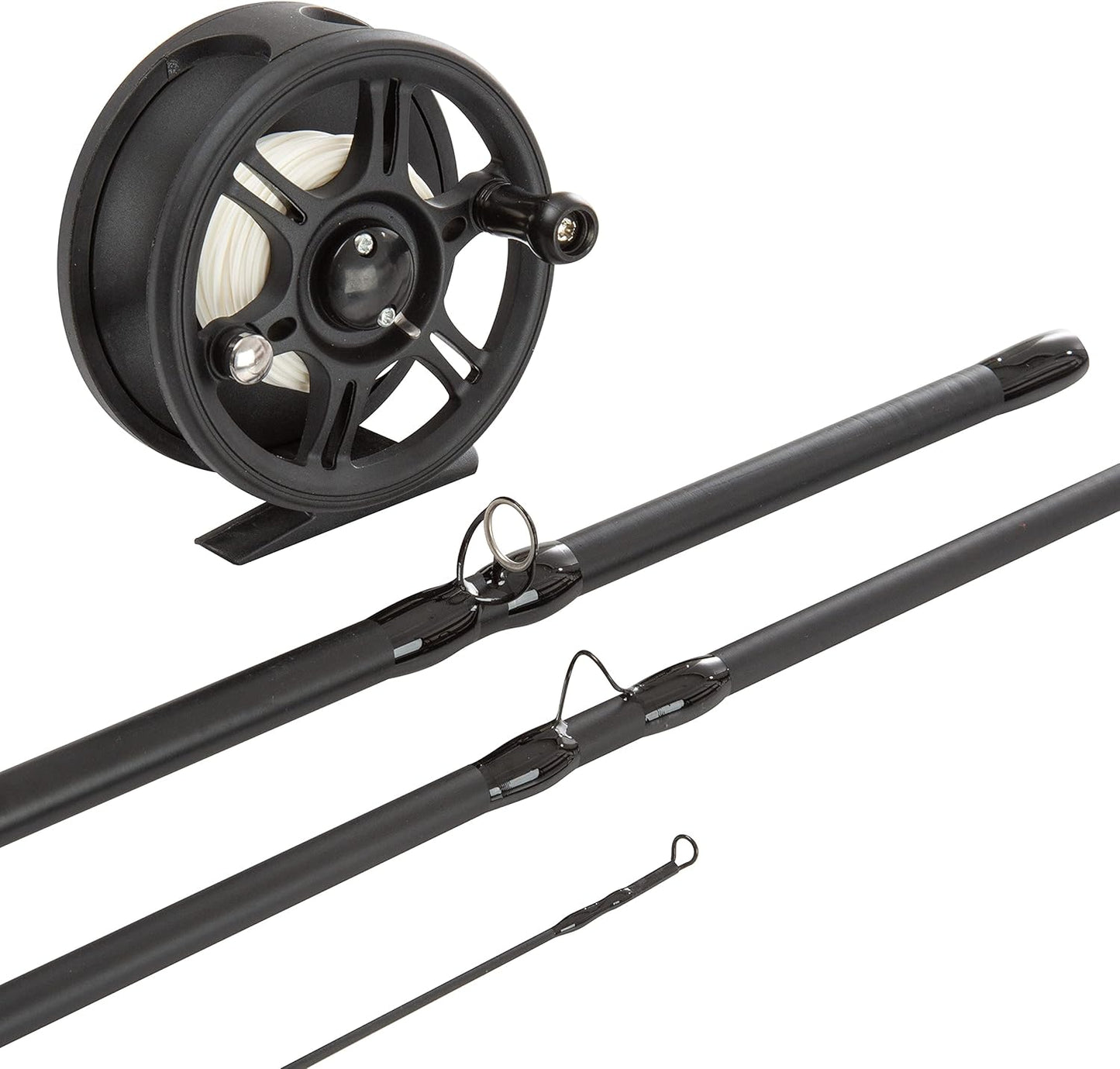 Fly Fishing Rod and Reel Combo - Including Carrying Case, Flies, and Fishing Line - Charter Series Gear and Accessories by  (Black)