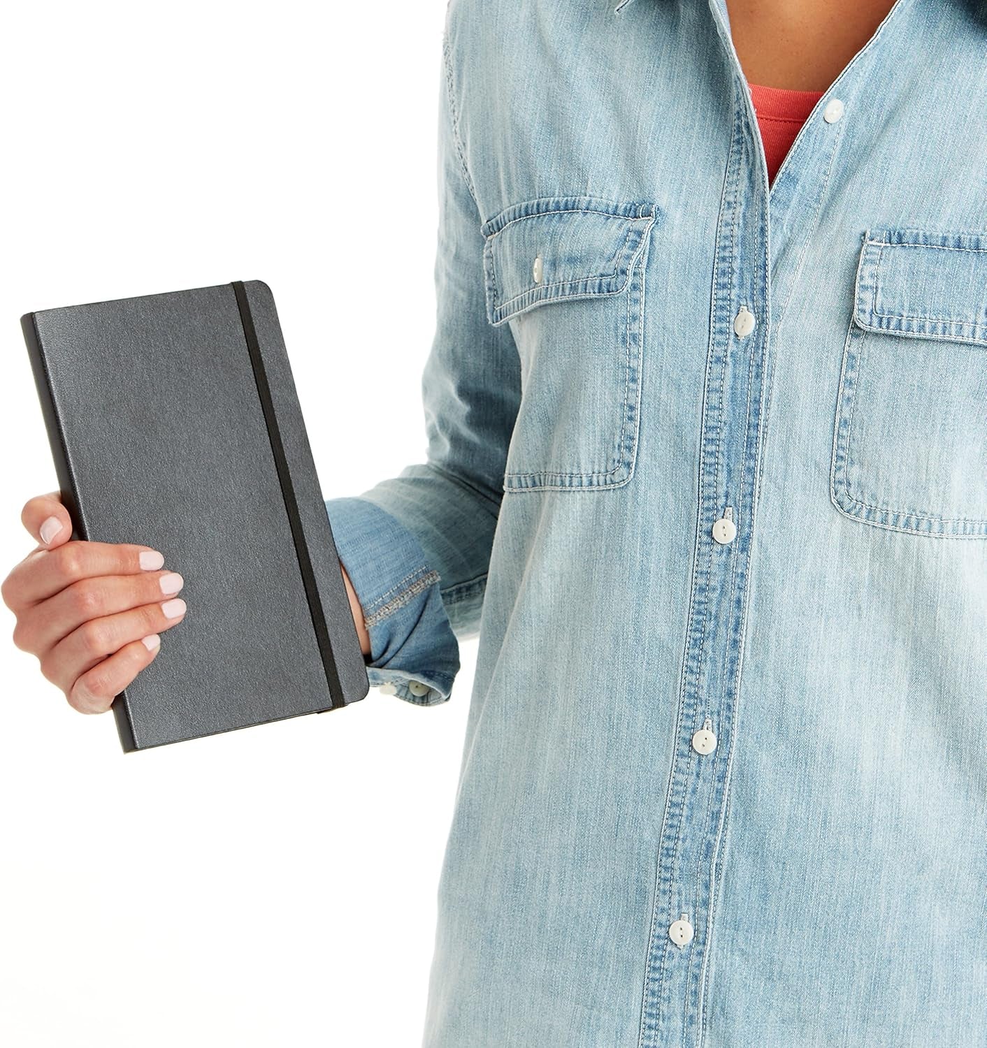 Amazon Basics Classic Grid Notebook, Graph Ruled, 240 Pages, Black, Hardcover, 5 X 8.25-Inch