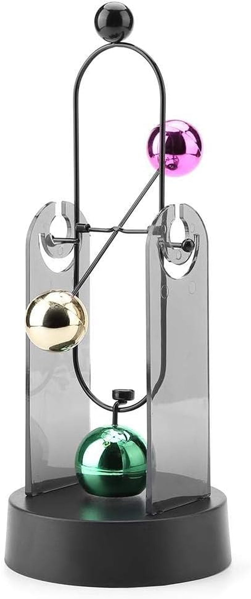 Perpetual Motion Machine, Electronic Swinging Model, Art Craft Decoration Perpetual Motion Swing Balance Balls Office Desk Science Ornament Home Decor Gift(No Batteries Included)