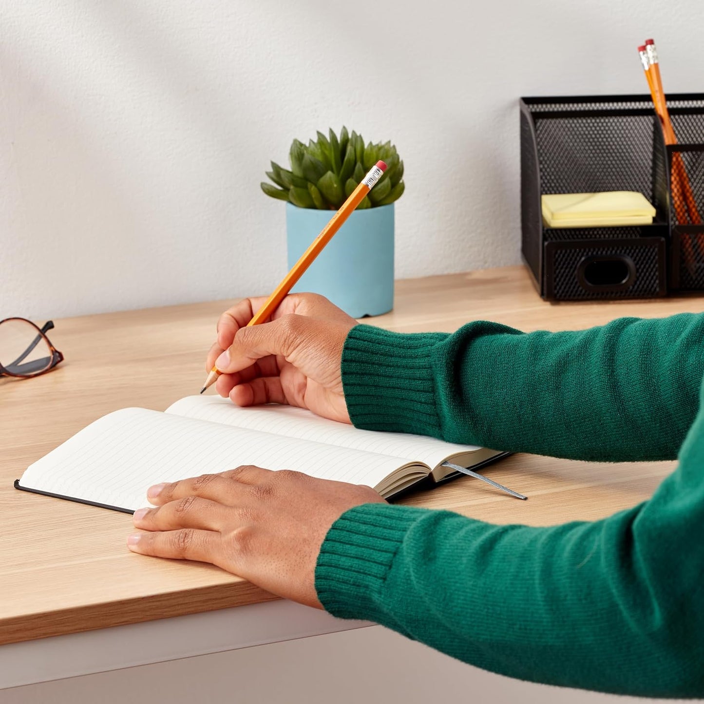 Amazon Basics Classic Grid Notebook, Graph Ruled, 240 Pages, Black, Hardcover, 5 X 8.25-Inch