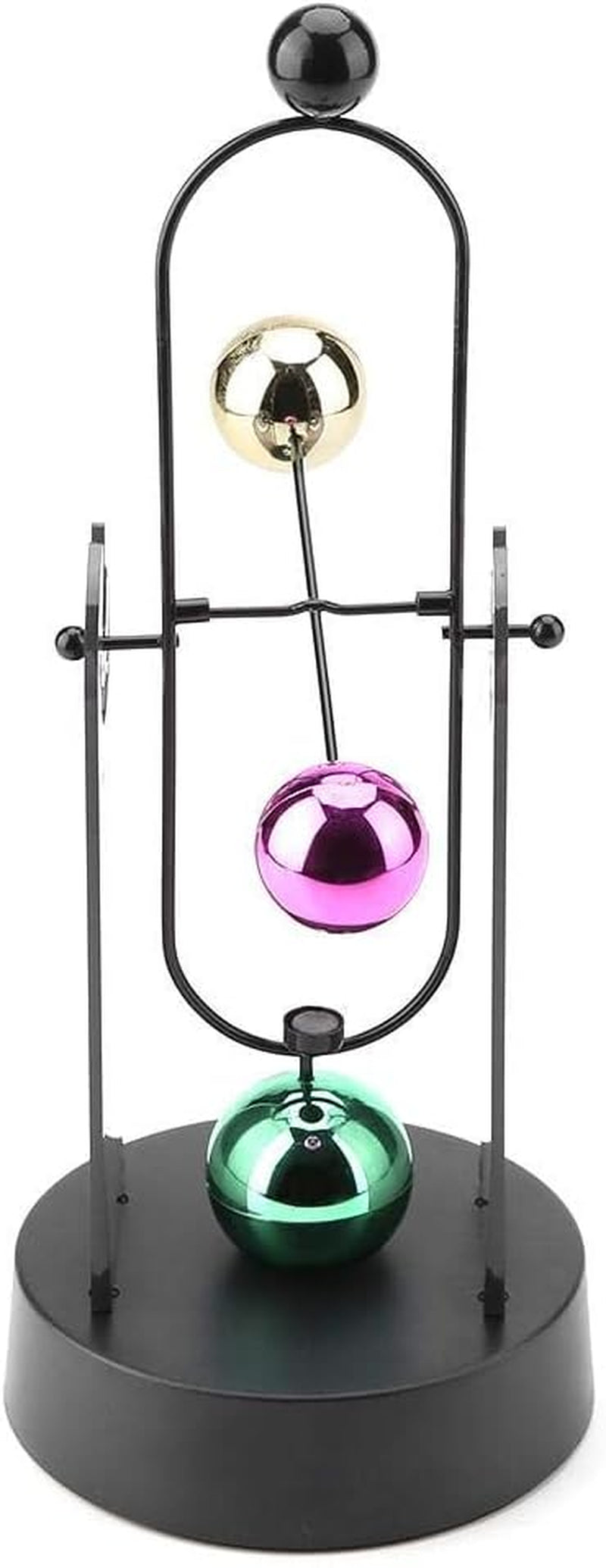 Perpetual Motion Machine, Electronic Swinging Model, Art Craft Decoration Perpetual Motion Swing Balance Balls Office Desk Science Ornament Home Decor Gift(No Batteries Included)